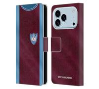 Head Case Designs sous Licence Officielle West Ham United FC 1964 FA Cup Final Kits Rétro Étui Portefeuille en Cuir Compatible avec Apple iPhone 17 Pro