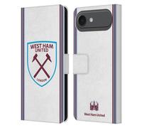 Head Case Designs sous Licence Officielle West Ham United FC Away 2019/20 Crête Kit Étui Portefeuille en Cuir Compatible avec Apple iPhone 17 Air