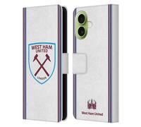 Head Case Designs sous Licence Officielle West Ham United FC Away 2019/20 Crête Kit Étui Portefeuille en Cuir Compatible avec Apple iPhone 17