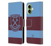 Head Case Designs sous Licence Officielle West Ham United FC Away 2020/21 Crête Kit Étui Portefeuille en Cuir Compatible avec Apple iPhone 17