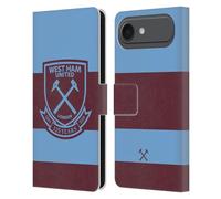 Head Case Designs sous Licence Officielle West Ham United FC Away 2020/21 Crête Kit Étui Portefeuille en Cuir Compatible avec Apple iPhone 17 Air