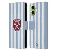 Head Case Designs sous Licence Officielle West Ham United FC Away 2021/22 Crête Kit Étui Portefeuille en Cuir Compatible avec Apple iPhone 17
