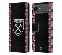 Head Case Designs sous Licence Officielle West Ham United FC Away 2022/23 Crête Kit Étui Portefeuille en Cuir Compatible avec Apple iPhone 17 Air