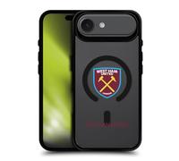 Head Case Designs sous Licence Officielle West Ham United FC Crest Logotype Icône de Logo Black Shockproof Bumper Case [Military Grade] Compatible with Apple iPhone 17 Air and Compatible with MagSafe