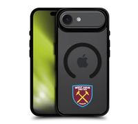 Head Case Designs sous Licence Officielle West Ham United FC Crest Minimalist Logo Icon Black Shockproof Bumper Case [Military Grade] Compatible with Apple iPhone 17 Air and Compatible with MagSafe