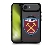 Head Case Designs sous Licence Officielle West Ham United FC Surdimensionné Icône de Logo Black Shockproof Bumper Case [Military Grade] Compatible with Apple iPhone 17 Air and Compatible with MagSafe