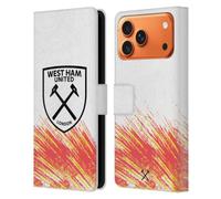 Head Case Designs sous Licence Officielle West Ham United FC Third 2022/23 Crête Kit Étui Portefeuille en Cuir Compatible avec Apple iPhone 17 Pro Max