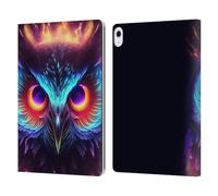Head Case Designs sous Licence Officielle Wumples Hibou Animaux Cosmiques Étui Portefeuille en Cuir Compatible avec Apple iPad Air 13 2024/2025