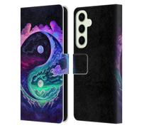 Head Case Designs sous Licence Officielle Wumples Yin Yang Obscurci Arts Cosmiques Étui Portefeuille en Cuir Compatible avec Samsung Galaxy S25+