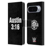 Head Case Designs sous Licence Officielle WWE 3:16 Stone Cold Steve Austin Étui Portefeuille en Cuir Compatible avec Google Pixel 10 Pro XL