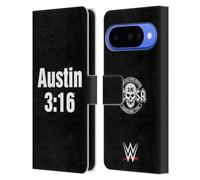 Head Case Designs sous Licence Officielle WWE 3:16 Stone Cold Steve Austin Étui Portefeuille en Cuir Compatible avec Google Pixel 10