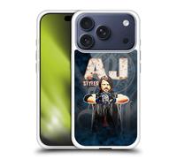 Head Case Designs sous Licence Officielle WWE AJ Styles Superstars Coque en Gel [Protection de Qualité Militaire] Compatible avec Apple iPhone 17 Pro