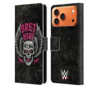 Head Case Designs sous Licence Officielle WWE Crâne De Hitman Bret Hart Étui Portefeuille en Cuir Compatible avec Apple iPhone 17 Pro Max