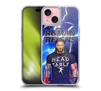 Head Case Designs sous Licence Officielle WWE Éclair Roman Reigns Coque en Gel [Protection de Qualité Militaire] Compatible avec Apple iPhone 15 Et Compatible avec MagSafe
