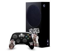 Head Case Designs Sous Licence Officielle WWE Graphismes CM Punk Enveloppement De Console De Jeu Et Skins Pour Manette De Jeu Ensemble compatible avec Xbox Series S Console & Controller Bundle