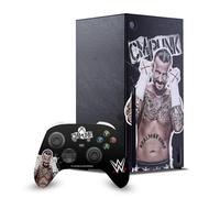 Head Case Designs Sous Licence Officielle WWE Graphismes CM Punk Enveloppement De Console De Jeu Et Skins Pour Manette De Jeu Ensemble compatible avec Xbox Series X