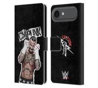 Head Case Designs sous Licence Officielle WWE Graphismes CM Punk Étui Portefeuille en Cuir Compatible avec Apple iPhone 17 Air