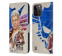 Head Case Designs sous Licence Officielle WWE Graphismes Superstar Cody Rhodes Étui Portefeuille en Cuir Compatible avec Apple iPhone 15 Pro Max