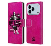 Head Case Designs sous Licence Officielle WWE Hitman Bret Hart Étui Portefeuille en Cuir Compatible avec Apple iPhone 17 Pro