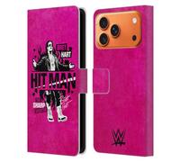 Head Case Designs sous Licence Officielle WWE Hitman Bret Hart Étui Portefeuille en Cuir Compatible avec Apple iPhone 17 Pro Max