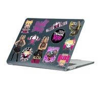 Head Case Designs sous Licence Officielle WWE Icones Alexa Bliss Coque Ordinateur Portable Noir Pailleté Armure Cristal Compatible avec MacBook Air 13.6" M2 A2681/M3 A3113/M4 A3240 2022/2024/2025