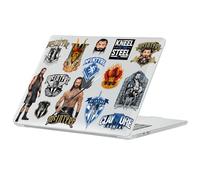 Head Case Designs sous Licence Officielle WWE Icones Drew McIntyre Coque Ordinateur Portable Transparent Pailleté Compatible avec MacBook Air 13.6" M2 A2681/M3 A3113/M4 A3240 2022/2024/2025