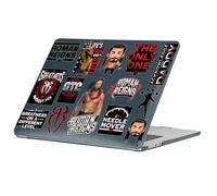 Head Case Designs sous Licence Officielle WWE Icones Roman Reigns Coque Ordinateur Portable Noir Pailleté Armure Cristal Compatible avec MacBook Air 13.6" M2 A2681/M3 A3113/M4 A3240 2022/2024/2025