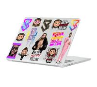 Head Case Designs sous Licence Officielle WWE Icones Seth Rollins Coque Ordinateur Portable Transparent Pailleté Compatible avec MacBook Air 13.6" M2 A2681/M3 A3113/M4 A3240 2022/2024/2025