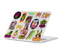 Head Case Designs sous Licence Officielle WWE Icones The Ultimate Warrior Coque Ordinateur Portable Transparent Pailleté Compatible avec MacBook Air 13.6" M2 A2681/M3 A3113/M4 A3240 2022/2024/2025