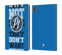 Head Case Designs sous Licence Officielle WWE Ils Ne Veulent Aucun AJ Styles Étui Portefeuille en Cuir Compatible avec Apple iPad Pro 11 M4 2024