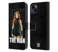 Head Case Designs sous Licence Officielle WWE Image 3 Becky Lynch The Man Étui Portefeuille en Cuir Compatible avec Apple iPhone 15 Plus