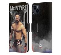 Head Case Designs sous Licence Officielle WWE Image LED Drew McIntyre Étui Portefeuille en Cuir Compatible avec Apple iPhone 15 Plus