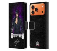 Head Case Designs sous Licence Officielle WWE Image Undertaker Étui Portefeuille en Cuir Compatible avec Apple iPhone 17 Pro Max