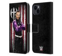 Head Case Designs sous Licence Officielle WWE Jeff Hardy Drapeau D'Américain Superstars Étui Portefeuille en Cuir Compatible avec Apple iPhone 15 Plus