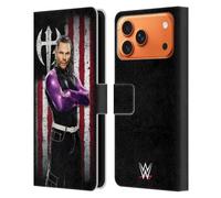 Head Case Designs sous Licence Officielle WWE Jeff Hardy Drapeau D'Américain Superstars Étui Portefeuille en Cuir Compatible avec Apple iPhone 17 Pro Max