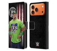 Head Case Designs sous Licence Officielle WWE John Cena Drapeau D'Américain Superstars Étui Portefeuille en Cuir Compatible avec Apple iPhone 17 Pro Max