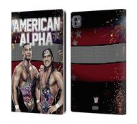 Head Case Designs sous Licence Officielle WWE LED Image American Alpha Étui Portefeuille en Cuir Compatible avec Apple iPad Pro 11 M4 2024