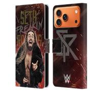 Head Case Designs sous Licence Officielle WWE LED Seth Rollins Étui Portefeuille en Cuir Compatible avec Apple iPhone 17 Pro Max