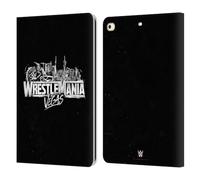 Head Case Designs sous Licence Officielle WWE Logo Art Principal Wrestlemania 42 Étui Portefeuille en Cuir Compatible avec Apple iPad 9.7 2017 / iPad 9.7 2018