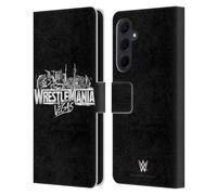 Head Case Designs sous Licence Officielle WWE Logo Art Principal Wrestlemania 42 Étui Portefeuille en Cuir Compatible avec Samsung Galaxy A35 5G