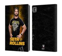 Head Case Designs sous Licence Officielle WWE Monday Night Messiah Seth Rollins Étui Portefeuille en Cuir Compatible avec Apple iPad Pro 11 M4 2024