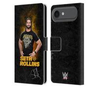Head Case Designs sous Licence Officielle WWE Monday Night Messiah Seth Rollins Étui Portefeuille en Cuir Compatible avec Apple iPhone 17 Air