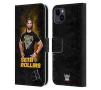 Head Case Designs sous Licence Officielle WWE Monday Night Messiah Seth Rollins Étui Portefeuille en Cuir Compatible avec Apple iPhone 15 Plus