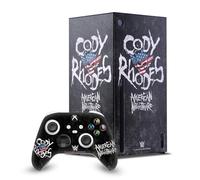Head Case Designs Sous Licence Officielle WWE Nom en Détresse Cody Rhodes Enveloppement De Console De Jeu Et Skins Pour Manette De Jeu Ensemble compatible avec Xbox Series X