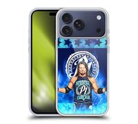 Head Case Designs sous Licence Officielle WWE Portrait AJ Styles Coque en Gel [Protection de Qualité Militaire] Compatible avec Apple iPhone 17 Pro Max