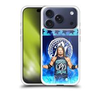 Head Case Designs sous Licence Officielle WWE Portrait AJ Styles Coque en Gel [Protection de Qualité Militaire] Compatible avec Apple iPhone 17 Pro