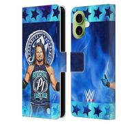 Head Case Designs sous Licence Officielle WWE Portrait AJ Styles Étui Portefeuille en Cuir Compatible avec Apple iPhone 17