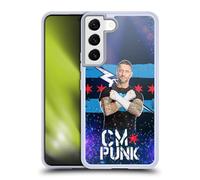 Head Case Designs sous Licence Officielle WWE Portrait CM Punk Coque en Gel [Protection de Qualité Militaire] Compatible avec Samsung Galaxy S22 5G Et Compatible avec MagSafe
