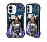 Head Case Designs sous Licence Officielle WWE Portrait Jey USO Coque Hybride Compatible avec Apple iPhone 16