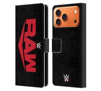 Head Case Designs sous Licence Officielle WWE Raw Logo du Programme Télévisé Étui Portefeuille en Cuir Compatible avec Apple iPhone 17 Pro Max